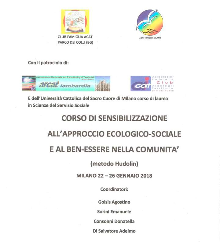 Corso sensibilizzazione ecologica sociale e al benessere nella comunità